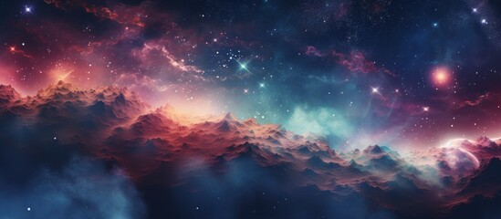 Endless galaxy. Abstract background of cosmos and stars - obrazy, fototapety, plakaty
