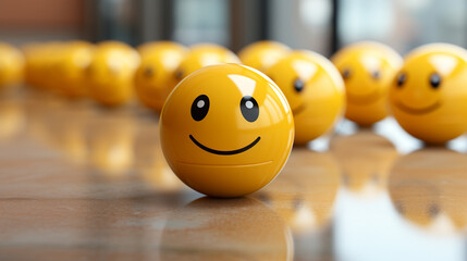 smiley face balls HD 8K wallpaper Stock Photographic Image