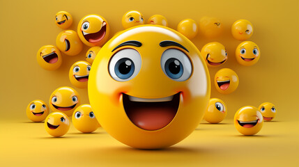 3d smiley face HD 8K wallpaper Stock Photographic Image 