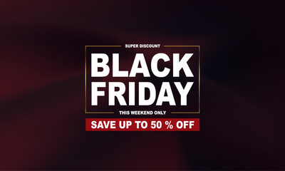 Black friday black and gradients red color modern background