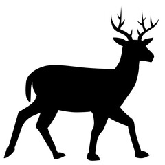 Fototapeta premium Deer silhouette vector. Deer silhouette can be used as icon, symbol or sign. Deer icon for design related to animal, wildlife or landscape