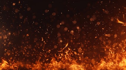 Fototapeta na wymiar Fire sparks background, Generative AI