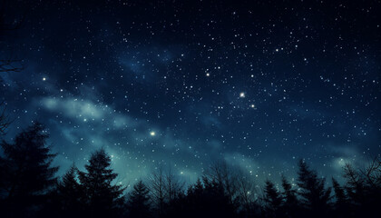 Naklejka premium sky with stars Generated by AI