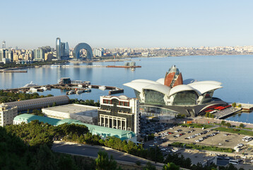 Panoramic view of Baku city, capital of Azerbaijan