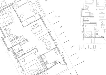 Floor plan designed building on the drawing.