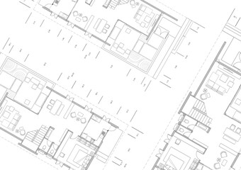 Floor plan designed building on the drawing.