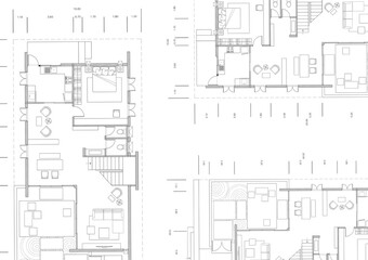 Floor plan designed building on the drawing.