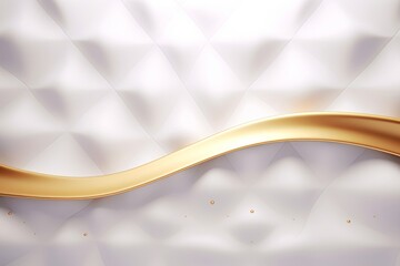 Abstract white luxury background with golden elements, Generative AI