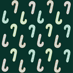Seamless pattern christmas candy 