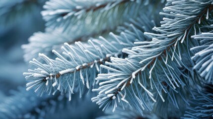 Naklejka na ściany i meble nature cold pine fir pine illustration winter holiday, green year, tree christmas nature cold pine fir pine