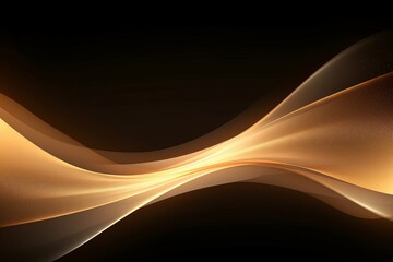 Abstract gold threads background with glow effect, Generative AI