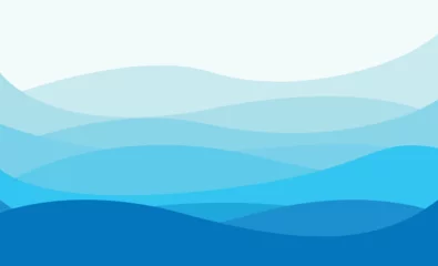 Poster Premium abstract background design with waves pattern with waves in blue tones, vector illustration for websites, blogs and graphic resources. © Manoel