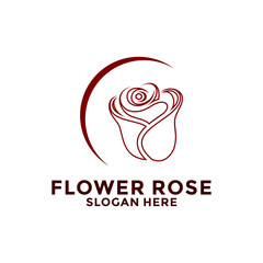 rose logo flower vector icon, rose logo template