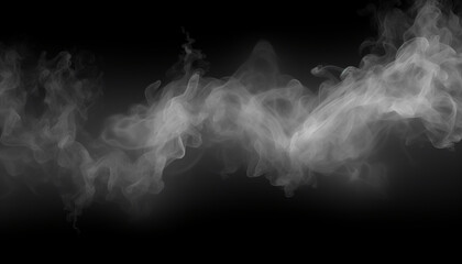 smoke on black generating by AI technology