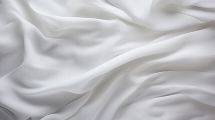 White Wrinkled Fabric Texture. Template for textile pattern presentation. Paper or fabric mockup.