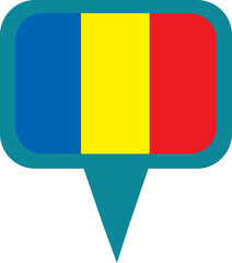 Romania Location Pin