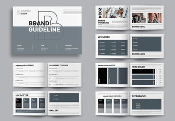 Brand Guideline Design Template Layout Landscape