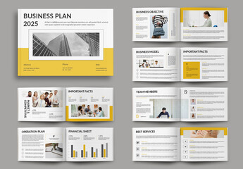 Business Plan Brochure Design Template Landscape