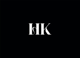 HK  letter logo design and initial logo design