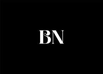 BN letter logo design and initial logo design - obrazy, fototapety, plakaty