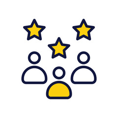 Reputation icon isolate white background vector stock illustration.