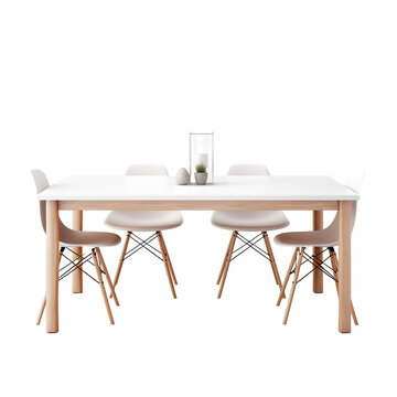 Dinning table isolated on transparent background