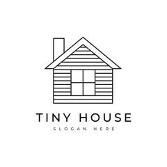 tiny house building architecture nature housing minimal logo design graphic vector