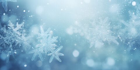 Fototapeta na wymiar Winter background with snowflakes unfocussed winter background with snowflakes, AI Generative 