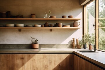 Fototapeta na wymiar minimal kitchen interior