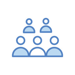 Community icon isolate white background vector stock illustration.