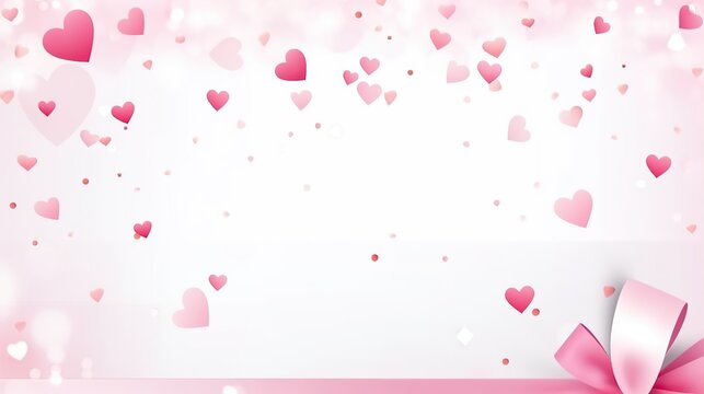 valentine, background love heart Illustration Valentine.pink.Generative AI - Powered by Adobe