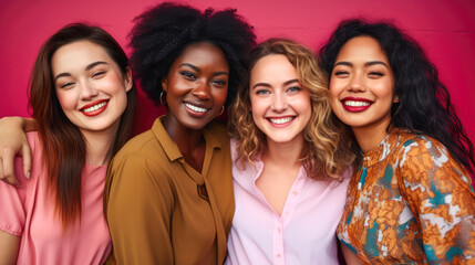 Women of different ethnicities and places of origin united.