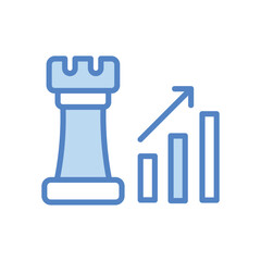 Strategy icon isolate white background vector stock illustration.