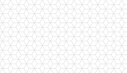 Cube seamless pattern, hexagon tile background, vector illustration. - obrazy, fototapety, plakaty