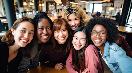 Women of different ethnicities and places of origin united.