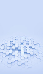 Abstract light blue hexagon abstract background pattern.