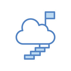 Motivation icon isolate white background vector stock illustration.