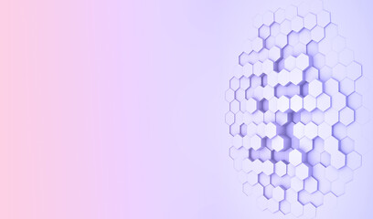 Abstract background with abstract gradient pattern with hexagons.