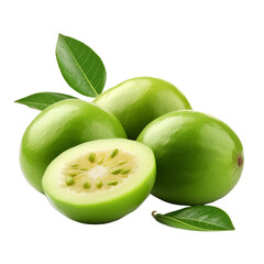 Obraz premium Feijoa isolated on transparent background
