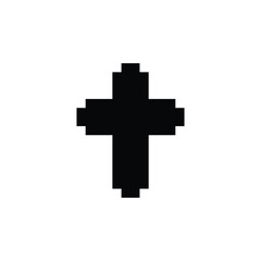 black cross isolated on white
