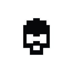 pixel art style icon, skull icon