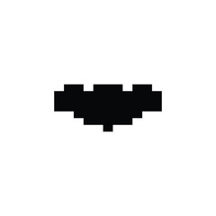 bat icon pixel, 8 bit on white background. element for design