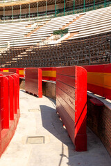 interior burladero of a bullring