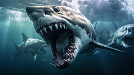 scary and aggressive sharks