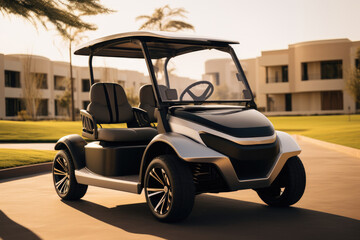 A modern luxury golf cart.