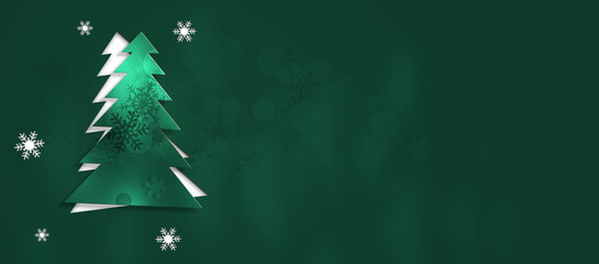 Naklejka na ściany i meble green christmas fir tree decoration