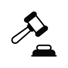 Justice icon isolate white background vector stock illustration.