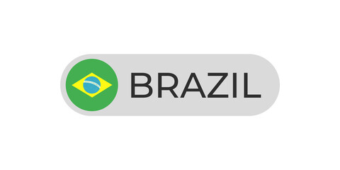 Brazil flag with text transparent background file format png, brazil text lettering template illustration for tittle design, Brazil country with circle flag