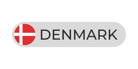 Denmark flag with text transparent background file format png, Denmark text lettering template illustration for tittle design, Denmark country with circle flag