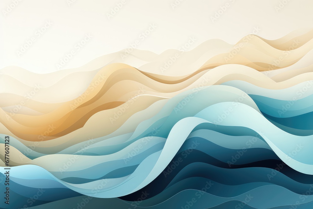Wall mural in a visually dynamic composition, a seamless color gradient gracefully captures the rhythmic patter